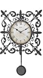 Kirch MSP-1901 Floral Iron Pendulum Wall Clock
