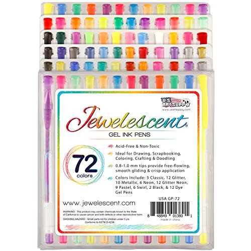 Us art supply jewelescent 72 color gel pen set- profess…