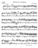 Bach C.P.E. Sonata in G Major: Instantly download and print sheet music