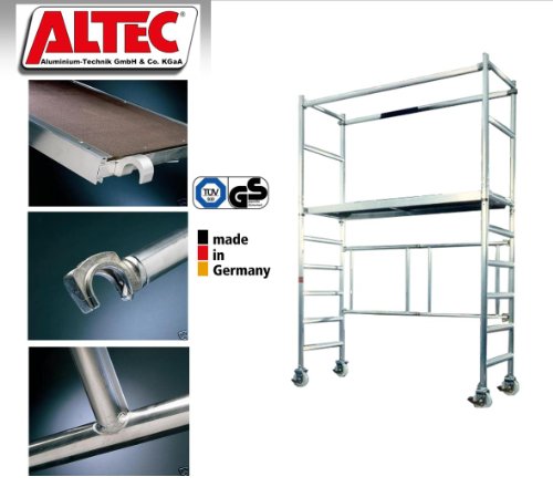  ALTEC Alu Gerüst AluKlik Höhe 4m neu Aluminium Rollgerüst Fahrgerüst