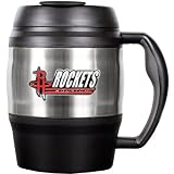 NBA Houston Rockets 52-Ounce Stainless Steel Macho Travel Mug with Bottle Opener