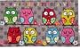 Paillasson Coco Design Chouettes Multicolores
