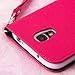 MPERO Flex FLIP Wallet Case for Samsung Galaxy S4 - Pink/Navy Blue