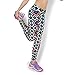 Shensee High Waist Fitness Yoga Athlete Panty Printed Stretch Cropped Leggings