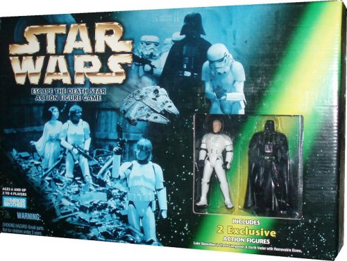 51X19Yu8rrL Parker Brothers Star Wars Board Game   Escape the Death Star Action Figure Game with 2 Exclusives Action Figures (Luke Skywalker in Trash Compactor and Darth Vader with Removable Dome)