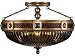 Fine Art Lamps 609440, Byzance Round Blown Glass Semi Flush Lighting, 3 Light, 180 Watts, Bronze