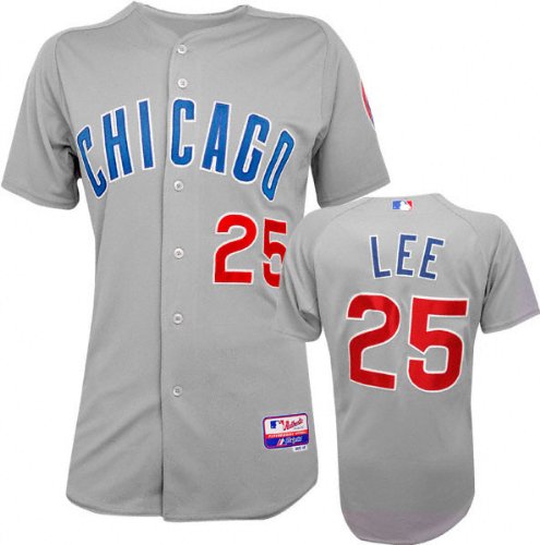 Derrek Lee Majestic Road Authentic Onfield Cool Base Chicago Cubs Jersey