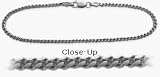 10 Karat White Gold 10 Inch Curb Style Anklet