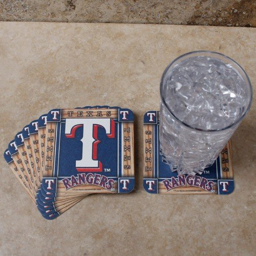 Texas Rangers 8-Pack Absorbent PaperKraft Coasters
