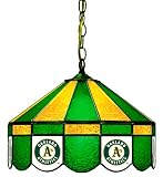 Imperial Oakland Athletics Licensed 16-Inch Diameter Stained Glass Pub Light