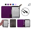 Kindle LANTERN Case Cover Pouch (Black & Purple) with Night Light & Wrist Strap for New Amazon Kindle now with FREE USB Charger Lead Cable for the ALL New 2011 4th Generation Kindle / New 6" inch Wi-Fi Kindle eReader, from G-HUB