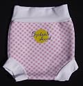 Splash About neoprene Happy Nappy: Pink Gingham Print with White rib, Medium