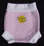 Happy Nappy: Pink Gingham Print with White rib, XX Large (Toddler)