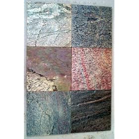 Golden Polished Natural Stone Floor Tile Sample