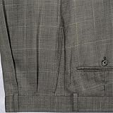 Wool Windowpane Pleated Dress Trousers