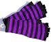 Purple and Black Striped Fingerless Gloves Knit Cut Off Gloves Goth Emo Golves Punk Perfect addition to your Gothic, Punk, or Rockabilly wardrobe