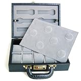 Deluxe Travel Briefcase Watch Case Display Case holds 16 watches