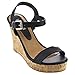 Beston EA48 Women's Classic Platform Toe Strap Wedge Dress Sandals