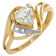 Ring With 0.71ctw Precious Stones - Genuine Diamonds and Aquamarine Made of Two tone Gold - Certificate Available.