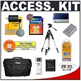 Accessory Kit for Nikon D80 Digital SLR Camera with Transcend 2GB 133x SecureDigital (SD) Card + Spare Replacement Battery for Nikon EN-EL3e + High Speed USB 2.0 SecureDigital (SD) Card Reader + Deluxe Photo/Video 57 Tripod + Nikon SLR System Case