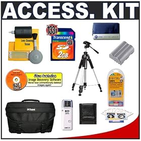 Click here to buy Accessory Kit for Nikon D80 Digital SLR Camera with Transcend 2GB 133x SecureDigital (SD)... by Nikon.