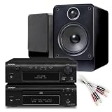 Denon D-F107DAB (Black) micro separates CD (inc front iPod compatible USB input) / DAB receiver  + Q Acoustics 2020 speakers (Gloss Black) + 2 x 5m QED Original speaker cable with 4mm plugs. 2 Year Guarantee.