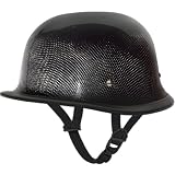 Daytona German D.O.T. Approved Cruiser Touring Motorcycle Helmet – Grey Carbon Fiber – 3X-Large