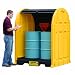Justrite 28675 EcoPolyBlend 67 Gallon, 60.75" x 58.5" x 75.25" (LXWXH), 2500 lbs Load Capacity 2 Drum Outdoor Drum Sheds