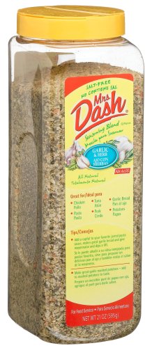 Mrs Dash Herb & Garlic Salt Free Blend, 21-Ounce Plastic Jar by Mrs Dash
