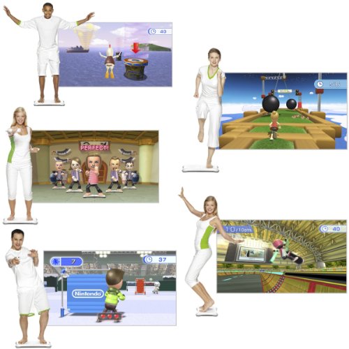 NINTENDO Wii Konsole schwarz mit Wii Fit Plus und Lioncast Balance Board Nintendo Remote Plus und Nunchuk Controller NINTENDO Wii Konsole schwarz mit Wii Fit Plus und Lioncast Balance Board Nintendo Remote Plus und Nunchuk Controller