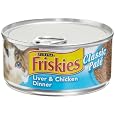 Friskies Cat Food Classic Pate, Liver & Chicken Dinner, 5.5-Ounce Cans (Pack of 24)