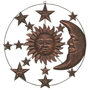 METAL WALL DÉCOR, WALL DECORATION, SUNBURST, METAL SUN, BRASS SUN, SUN FACE FOR DECORATION, DÉCOR SUN FACE, SUN FACE WITH STARS, CELESTIAL SUN MOON, INTERIOR DECORATION WITH SUN, REDUCE WRONG VASTU EFFECT
