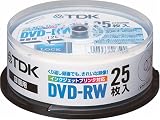 TDK DVD-RW録画用 1~2倍速対応ホワイトプリンタブル25枚パック [DVD-RW120PWX25PK]