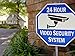 Bigtime Designs Aluminum Surveillance Sign, Stop Trespassing, 24 Hour Security Camera Warning Graphic, 1/8