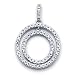 Diamond Circle Pendant 14k White Gold Eternity title=