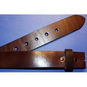 BLT2 Brown Genuine Leather Belt with Snaps for Buckle Any Size 30-42