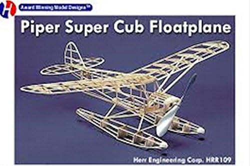 Piper Cub Float Plane Model Airplane Unassembled Kit Laser Cut Parts Easy Build Non Powered Can Be Converted To Electric