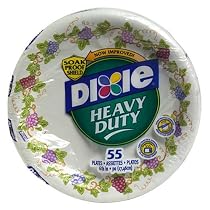Dixie Heavy Duty Disposable Plates, 6 7/8" - 55 ea