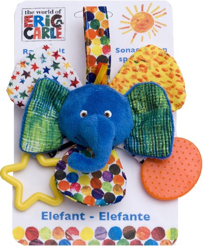 Joy Toy 551272 - Kleine Raupe Nimmersatt Elefant Rassel mit Spiegel auf der R&uuml;ckseite 18 c Preisvergleich