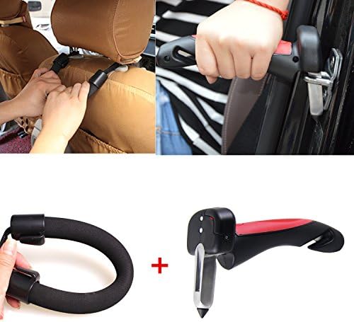 Top JM Multi Car Portable Handle with Vehicle Safety HandyBar Support Strap - Standing Task Aid & Emergency Escape Tool