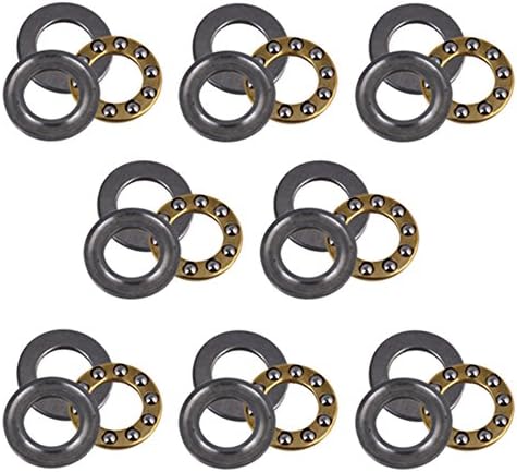 CNBTR 10 x 18 x 5.5mm Miniature Silver Steel F10-18M Axial Thrust Plane Bearing Pack of 10