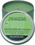 Eucalyptus & Peppermint Aromatherapy Candle- 24 hr. burn time- made with 100% pure essential oils