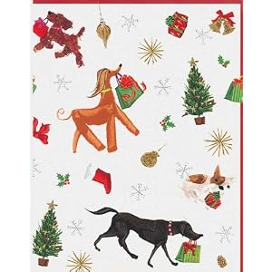 Afghan Hound Labrador Retriever Christmas Cards