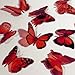 Butterfly 3D Translucent Decoration 15 RED Butterflies