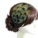 Aukmla Handmade Peacock Feather Headpiece, Fascinator Headband for Fancy Party
