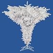 5' Pre-Lit Crystal White Spruce Upside Down Artificial Christmas Tree - Multi