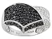 1.43CTW BELLA LUCE BLACK AND .32CTW BELLA LUCE WHITE DIAMOND SIMULANT STERLING SILVER RING