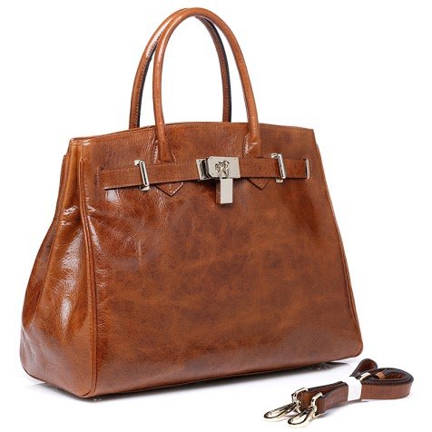 Vicenzo Shelby Brown Distressed Leather Handbag