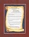 Man of Integrity Poem on 11 x 14 inches Double Beveled Matting (China Red)