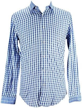 Etro Milano Mens Casual Shirt Size M US Regular Plaids &amp; Checks Blue